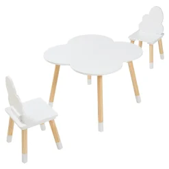 Ensemble de table et 2 chaises pour enfants Epim blanc en.casa