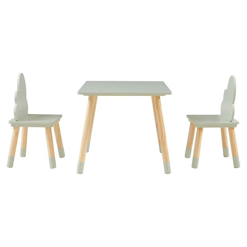 Ensemble de table et 2 chaises pour enfants Hovle vert menthe en.casa