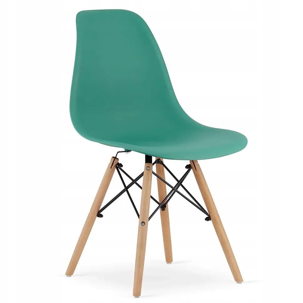 Ensemble de table rectangulaire Valora YURO blanc et vert pour salle à manger x4