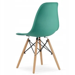 Ensemble de table rectangulaire Valora YURO blanc et vert pour salle à manger x4