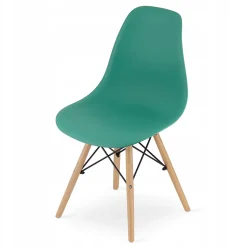 Ensemble de table rectangulaire Valora YURO blanc et vert pour salle à manger x4