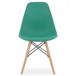 Ensemble de table rectangulaire Valora YURO blanc et vert pour salle à manger x4