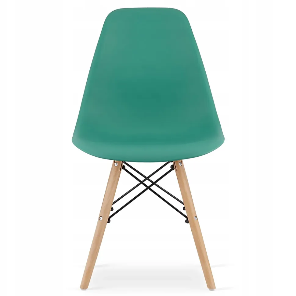 Ensemble de table rectangulaire Valora YURO blanc et vert pour salle à manger x4
