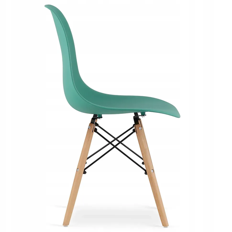 Ensemble de table rectangulaire Valora YURO blanc et vert pour salle à manger x4