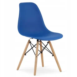 Ensemble de table rectangulaire Valora YURO blanc et bleu pour salle à manger x4
