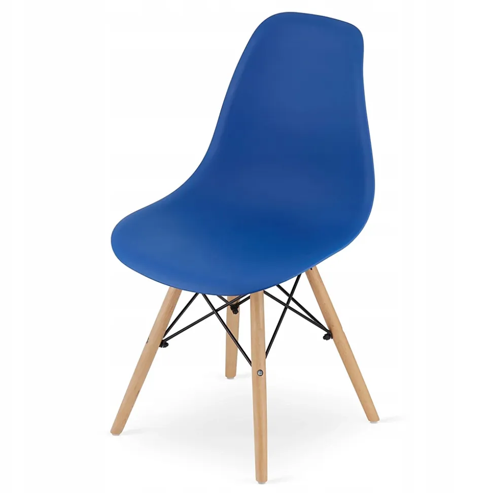 Ensemble de table rectangulaire Valora YURO blanc et bleu pour salle à manger x4