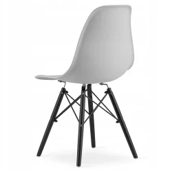 Ensemble de table ronde moderne noire Valora KOVA 80 (x4)