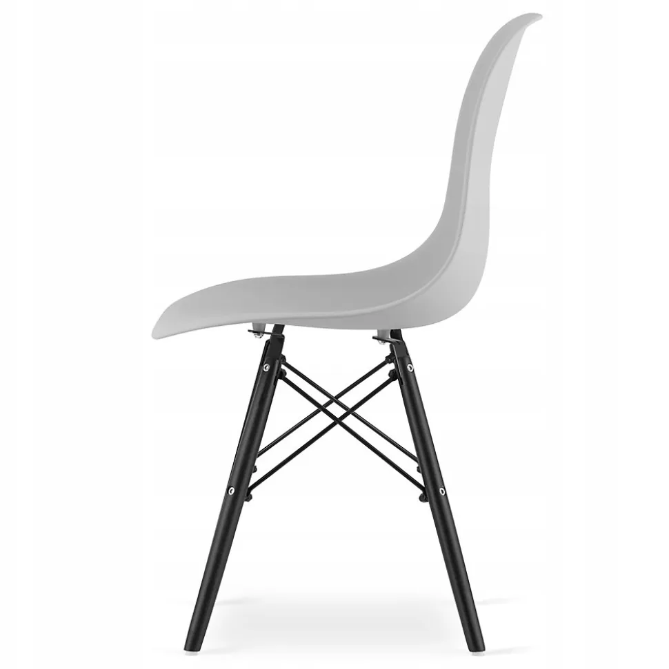 Ensemble de table ronde moderne noire Valora KOVA 80 (x4)