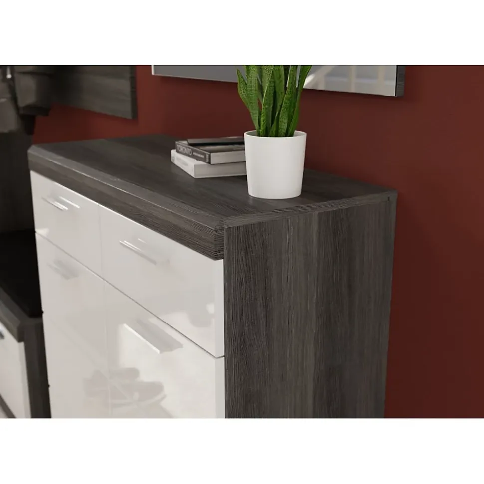 Ensemble dentrée SCOTT Meubles de rangement avec miroir et porte-manteaux