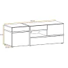 Ensemble Meuble TV Design "Cross" 330cm Naturel