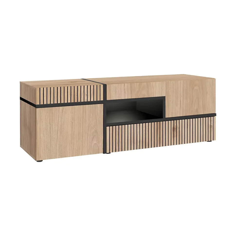 Ensemble Meuble TV Design "Cross" 330cm Naturel