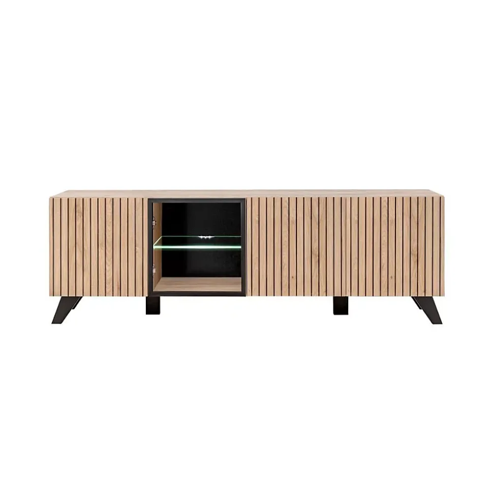 Ensemble Meuble TV "Liam" 320cm Naturel & Noir