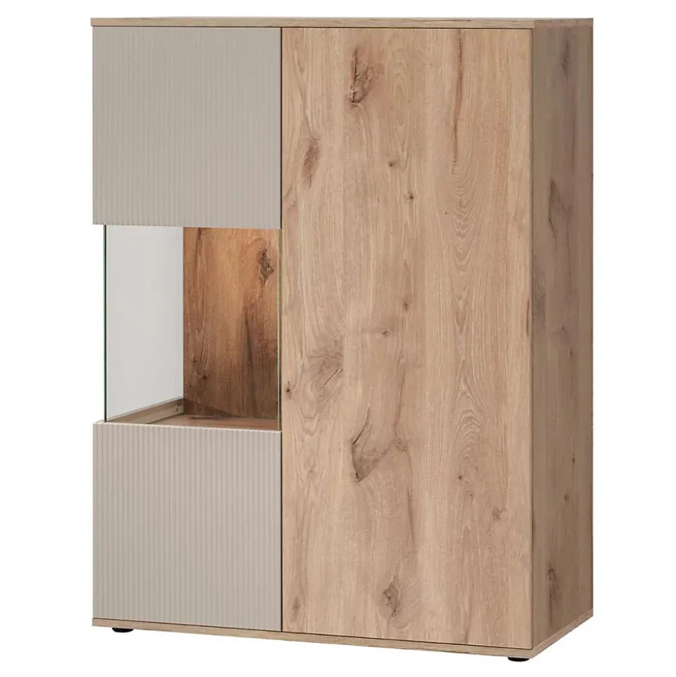 Ensemble Meuble TV Rainuré "Catalina" 320cm Naturel