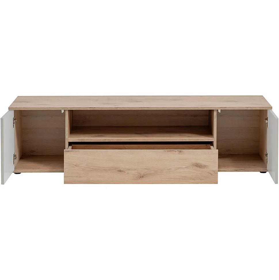 Ensemble Meuble TV Rainuré "Catalina" 320cm Naturel