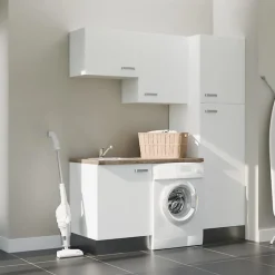 Ensemble meubles buanderie avec emplacement lave-linge - B03