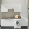 Ensemble meubles buanderie avec emplacement lave-linge - B04