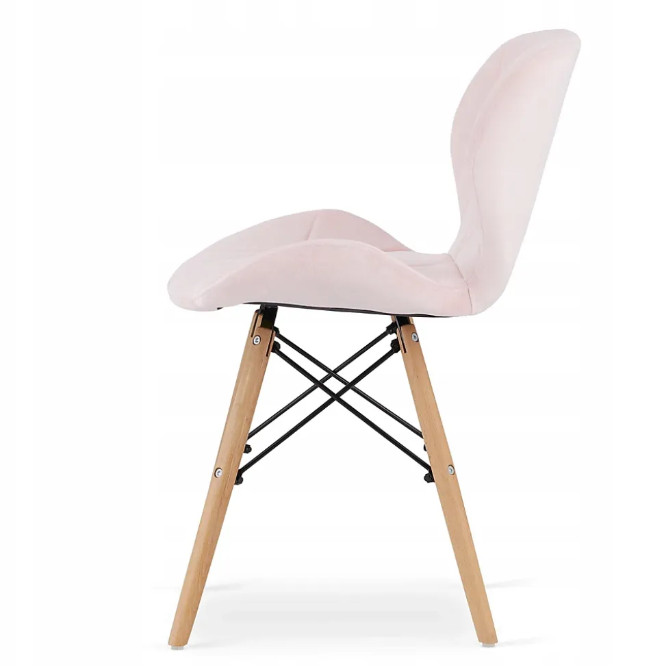Ensemble repas Valora Table ronde blanche KOVA 60 cm + 2 chaises roses WAKO