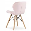 Ensemble repas Valora Table ronde blanche KOVA 80 cm + 4 chaises roses WAKO