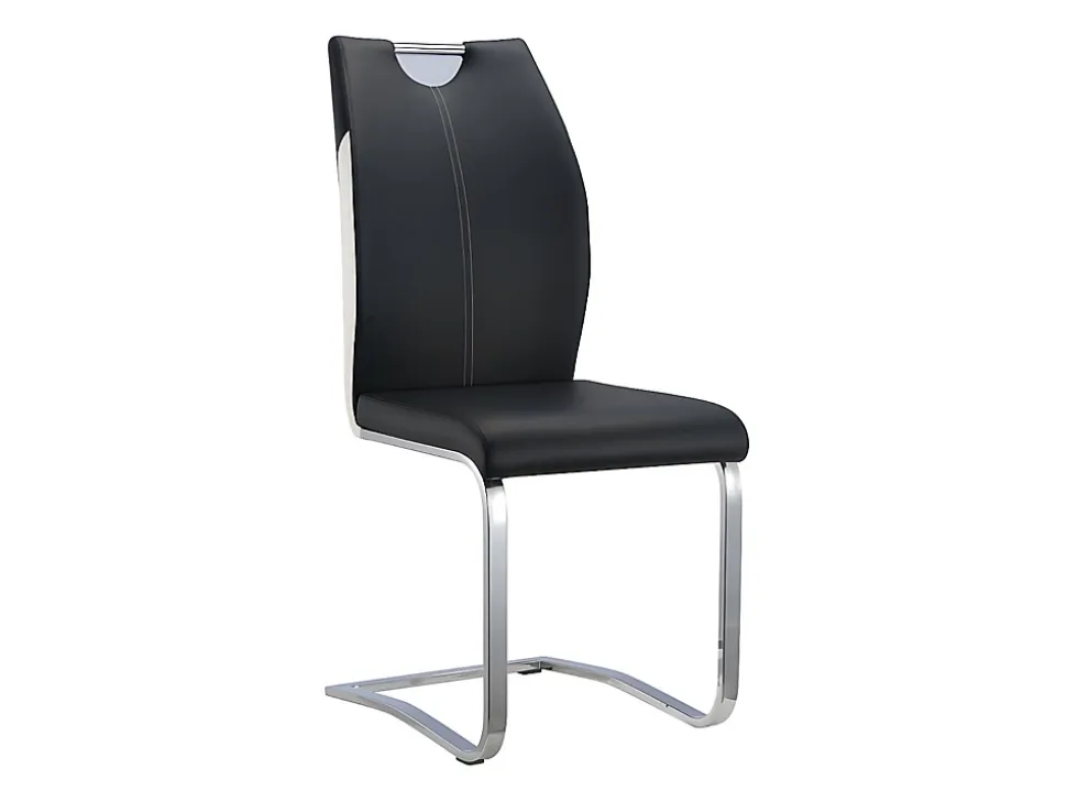 Ensemble table + 4 chaises - Coloris : noir et blanc - WINCH