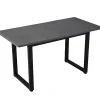 Ensemble table à manger 5 pièces avec 4 chaises en velours gris vert noir et table rectangulaire moderne