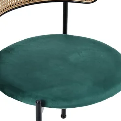 Ensemble table à manger 5 pièces avec 4 chaises en velours gris vert noir et table rectangulaire moderne