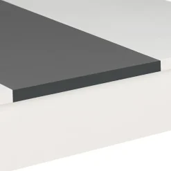 Ensemble table à manger et 2 bancs ROZY 4 personnes blanc et gris 110 cm