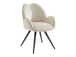 Ensemble table ANTELADA + 4 chaises GULSUN - Noir et beige
