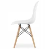Ensemble table carrée Valora SET 80x80 en chêne Sonoma + 4 chaises blanches OSAKA