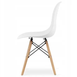 Ensemble table carrée Valora SET 80x80 en chêne Sonoma + 4 chaises blanches OSAKA