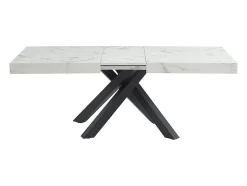 Ensemble table CATONAV + 4 chaises CELOLA - Blanc et crème