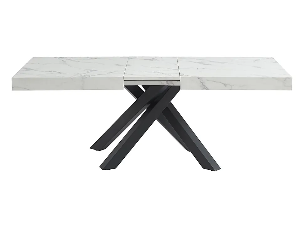 Ensemble table CATONAV + 4 chaises CELOLA - Blanc et crème