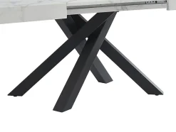 Ensemble table CATONAV + 4 chaises CELOLA - Blanc et crème
