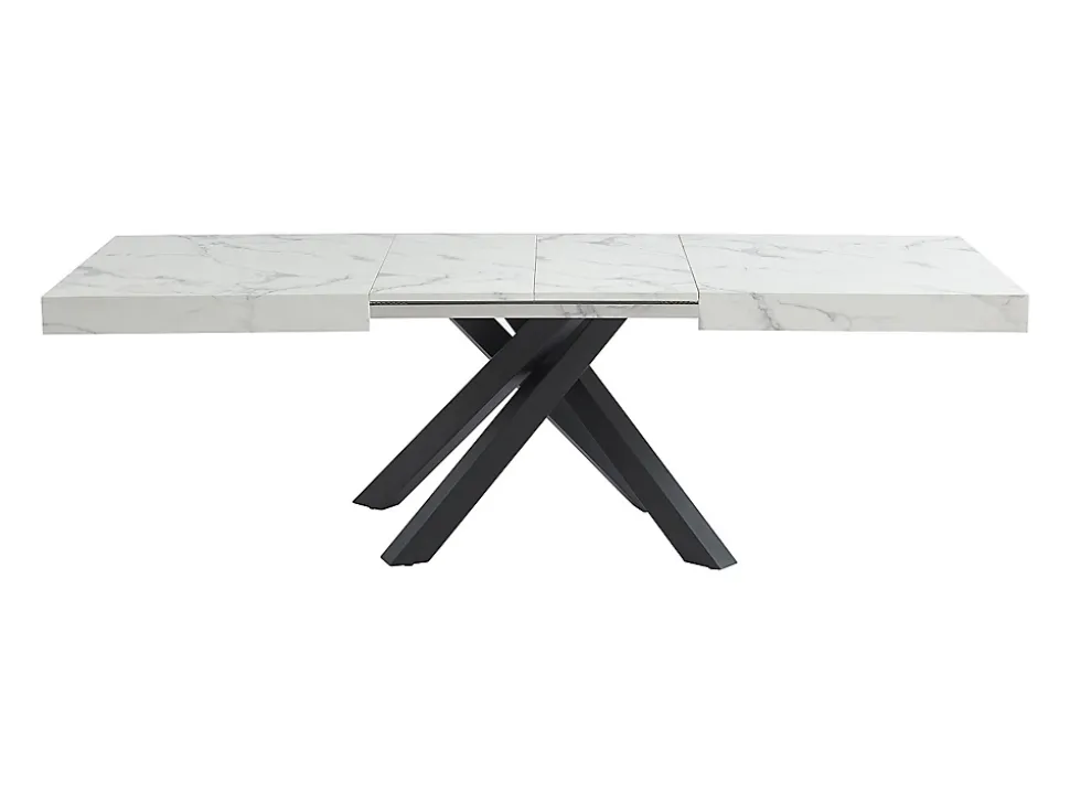 Ensemble table CATONAV + 4 chaises CELOLA - Blanc et crème