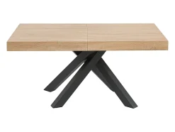 Ensemble table CATONAV + 4 chaises MASURIE - Naturel et crème