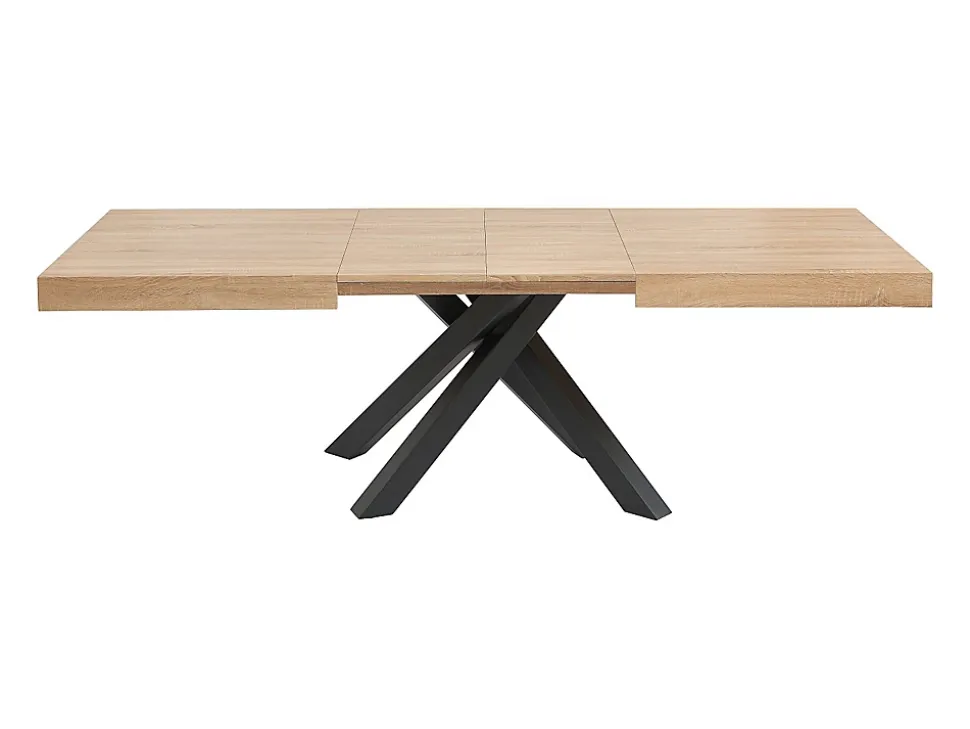 Ensemble table CATONAV + 4 chaises MASURIE - Naturel et crème