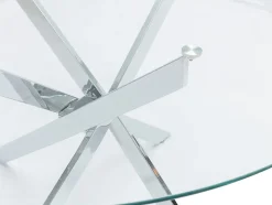 Ensemble table COSIMA + 4 chaises NADYA - Transparent et blanc