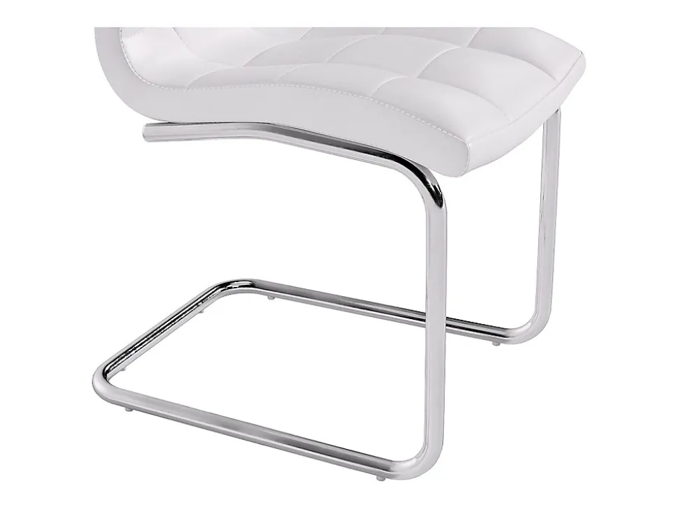 Ensemble table COSIMA + 4 chaises NADYA - Transparent et blanc