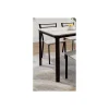 Ensemble table de repas LEEDS noire finition bronze et 4 chaises Style industriel bois et métal
