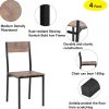 Ensemble Table et 2 Chaises - Table 70x70 cm, MDF Revêtement PVC, Marron, Gain de Place