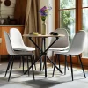 Ensemble table et 4 chaises de salle à manger effet bois et pieds noirs