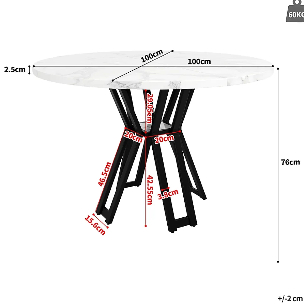 Ensemble table et chaises 100x100x76 cm carrée avec 4 chaises assise rembourrée velours, structure métal