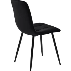 Ensemble table et chaises 100x75x75 cm rond MDF effet marbre avec 4 chaises velours et pieds métal réglables