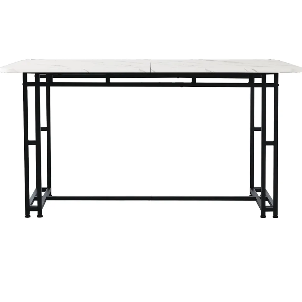 Ensemble table et chaises 120x70x75 cm avec 4 chaises, table rectangulaire et assise rembourrée, noir