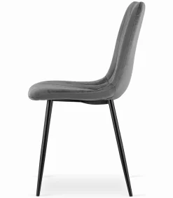 Ensemble table et chaises VALORA NP 120x80 Craft noires avec 4 chaises JEWA grises