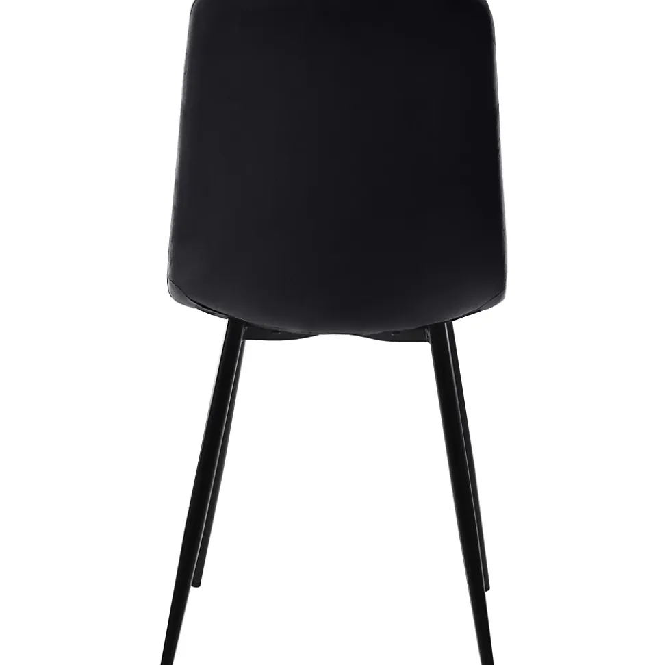 Ensemble table et chaises 80x80x75 cm table carrée avec 4 chaises assise rembourrée velours, pieds métal