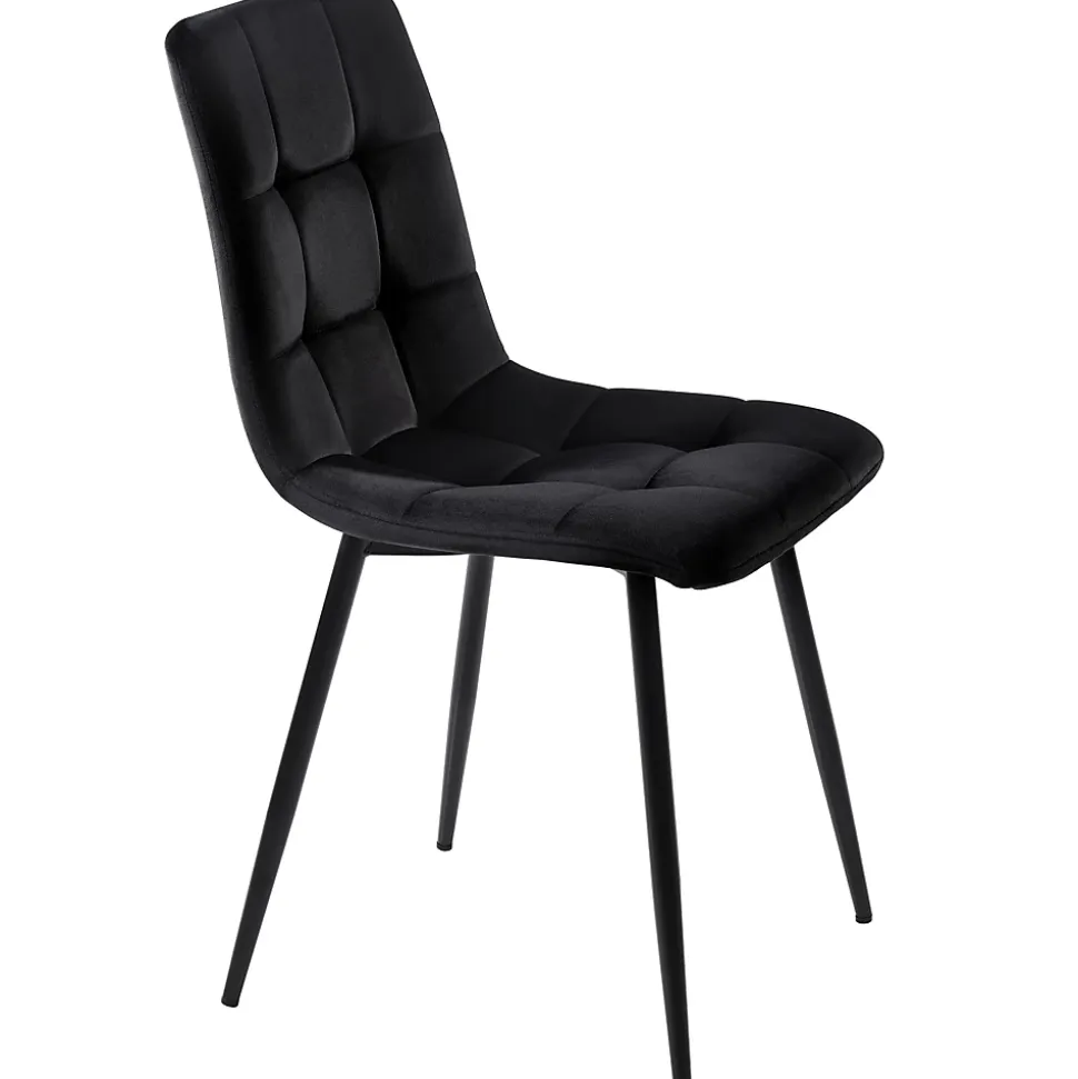 Ensemble table et chaises 120x70x75 cm avec 4 chaises assise rembourrée velours, table MDF pieds métal doré