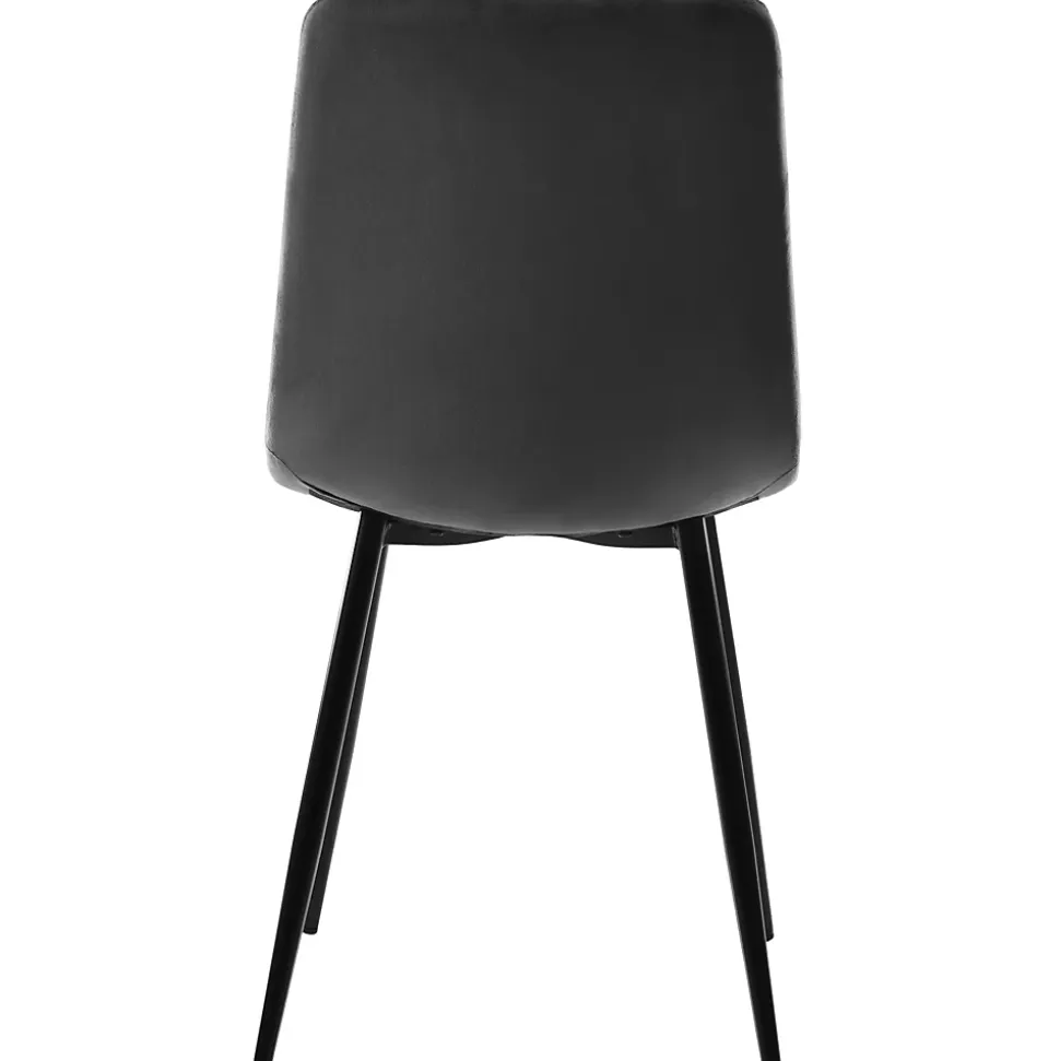 Ensemble table et chaises 100x100x76 cm avec 4 chaises, table ronde MDF effet marbre et chaises en velours