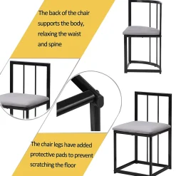 Ensemble Table et Chaises de Salle à Manger, Table Blanche avec Chaises en Velours et Pieds Noirs, Design Élégant, 140x80x76 cm