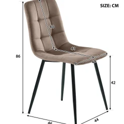 Ensemble table et chaises 140x80x75 cm avec 4 chaises, plateau MDF effet marbre et chaises velours