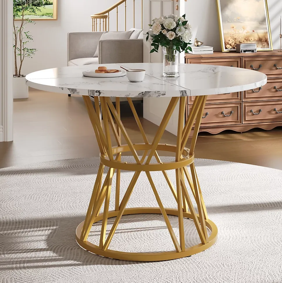Ensemble table et chaises 100x76 cm avec 4 chaises assise rembourrée en velours, table ronde motif marbre et structure métal